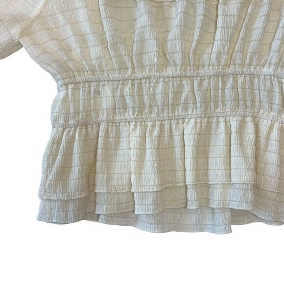 Anthropologie Puff Sleeve Smocked Milkmaid Top Size S - Picture 5 of 8